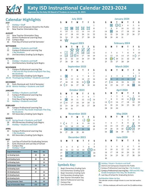 katy isd calendar|killeen isd calendar 23 24.